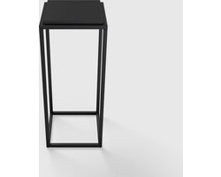 Plantenzuil | Sokkel | Light | Zwart - Black | Indoor / Outdoor - Binnen / Buiten | RVS | 25x25x75