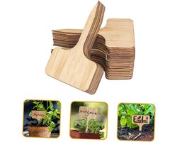Plantlabel bamboe - 20 stuks - Plantenlabels - Plantkaartjes - plantenstekers - moestuinbordjes - plantstekers - plantenetiket voor in de tuin - Bamboe - Plantenstekers Planten Labelen - Kruiden Labelen - Steeketiketten Moestuin Bordjes - Bamboe Kleu