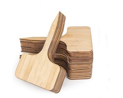 Plantlabels - 50 stuks - Plantenstekers - Moestuinbordjes - Hout - Plantenstekers Planten Labelen - Plantenetiket - Plantlabel - Steeketiketten tuin - Pantenetiket voor in de tuin - 10×6cm