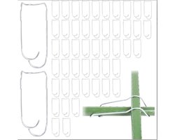 Plantverbinders 50 stuks – 20mm Klemmen voor Bamboestokken – DIY Klimhulp voor Tuinplanten, Bloemen & Klimmers – Zilver