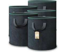 Plantzak 12 L - 5 Stuks - Fleece Stoffen Plantzakken voor Aardappelen, Tomaten en Aardbeien - Binnen en Buiten Gebruik