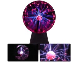 Plasma bol - MAX plasmabol 20cm met fascinerend schouwspel van bliksems - Perfect voor kinderen - Super gaaf effect! - Aanraakgevoelig - Extra dik glas, extra veilig!