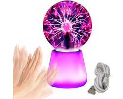 Plasma Bol - Sfeerlicht Interactief - Decoratieve Verlichting - Aanraakgevoelige Kleuren - 145 x 9 x 145 cm