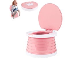 Plaspotje - Plaspotje Kind - Potje Peuter - Potje Met Deksel - Potje Peuter Met Deksel - Trainer Seat Wc - Plaspotje Voor Kinderen - Baby Toiletbril - Kinderen Pot - Kindvriendelijk Design - Voor Jongens En Meisjes - Draagbaar - Opvouwbaar - Roze