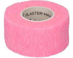 Plastermaxx Pleisters op rol Waterproof - Hypoallergene en elastische pleister - Roze - werkt zonder lijm - Rekbaar - anti allergisch - latex vrij - absorbeert bloed - afscheurbaar - lengte 450cm x breedte 2,8cm - voor thuis of op reis