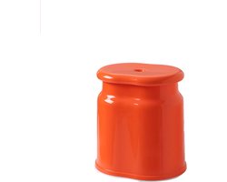 Plastic antislip kruk, ouder-kind kruk, woonkamer kruk, schoen veranderende kruk, badkamer douchekruk 26x19x17cm, 26x19x31cm (Color : Orange, Size : Large)