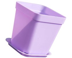 Plastic Bloempotten - Plantenbakken - Planten Verzorgen - Met Drainagegaten - 7.5 cm Hoog - Paars