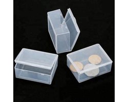 Plastic Doosje Transparant - 5,3cm x 4cm x 2cm - 20 stuks