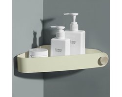 Plastic doucherek zonder boren doucherek douchemand wordt geleverd met een kleine ronde haak douchemanden aan de muur gemonteerd voor keuken en badkamer, geel