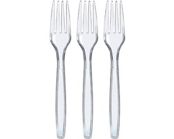 Plastic Party Servies | Herbruikbaar Bestek - 200 Stuks Vorken en Messen | Party Accessoires voor Verjaardagen, Feesten, Bruiloften en Kamperen