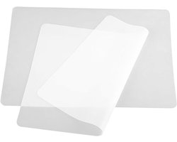 Plastic Placemats - Tafelbeschermers - Eettafel Beschermen - Matte Textuur - 43x30cm - Transparant