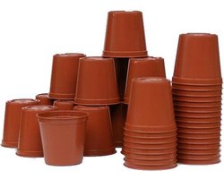 Plastic potjes 6 cm - set van 40 stuks