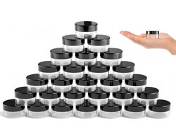 Plastic potjes - lege cosmetica potjes met deksel - 10 ml - 30 stuks