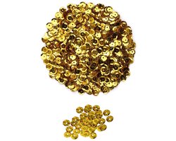 Plastic Sequins, 30g (approx. 2800pcs) Bulk Loose Sequins Round Cup Sequins for DIY Arts Crafts, Sewing, Wedding Decoration.(6mm Gold)