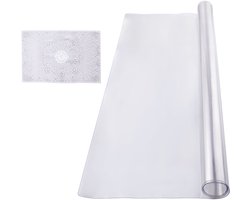 Plastic Tafelkleed, 1016 X 1524 mm, Transparante Pvc Tafelmat, 1,5 mm Dik, Rechthoekige Tafelbeschermer, Waterdicht, Gemakkelijk Schoon te Maken, voor Kantoor, Eettafel, Dressoir en Nachtkastje