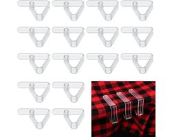 Plastic Tafelklemmen - 16 Stuks Doorzichtige Klemmen voor Binnen en Buiten - Geschikt voor Tafelbladen van 1-3 cm Dikte, Perfect voor Feesten en Barbecues