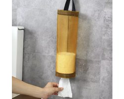 Plastic tassen houder - Boodschappen tas houder - Zwart - WC rol houder - Tissue houder - Multifunctionele houder - Keuken accessoire - Tasjes houder - F3.1