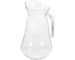 Plastic Water Jug with Lid and Spout - 2 L Juice Container for Cold and Hot Beverages - 2 L Coffee Drink Carafe with Spout - 2 L Milk Glass for Hot and Cold Liquids - 2 L Fruit Tea Sangria Pitcher - 2 L