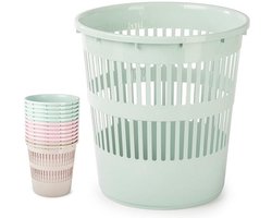 Plasticforte Afvalemmer - 10 liter - 28 cm - kunststof - oud roze - prullenmand