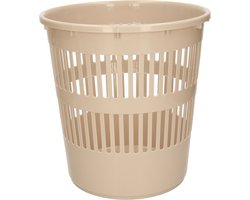 Plasticforte Afvalemmer - 10 liter - 28 cm - kunststof - taupe - prullenmand