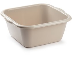 PlasticForte Afwasbak teil - 20 liter - beige - kunststof - 46 x 42,5 x 30,5 cm - huishoud teilen - spoelbak