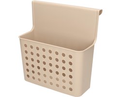 Plasticforte Badkamerrekje - taupe - douche opbergmandje - 26x24 cm