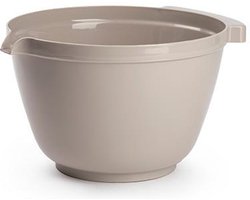 Plasticforte Beslagkom/mengkom/roerkom - 4 liter - kunststof - beige - met schenktuit