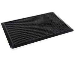 Plasticforte deurmat Rubber - kunststof - rechthoekig - 40 x 60 cm - vuil afkloppen - ruwe mat - rechthoek - voordeur