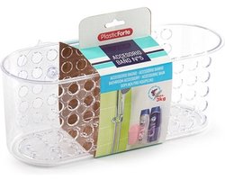 PlasticForte Doucherekje - met zuignappen - transparant - 26 x 12 cm - badrekje