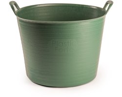 Plasticforte Flexibele kuip of emmer - groen - 42 liter - stevig kunststof - 45 x 38 cm - Afvalbak - Wasmand - Opbergmand