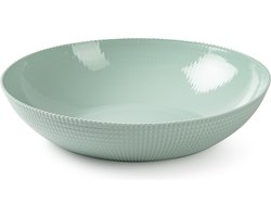 PlasticForte Fruitschaal - kunststof - mintgroen - D30 x H6.5 cm - serveerschaal - saladeschaal