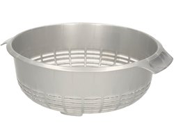 Plasticforte keuken vergiet - kunststof - zilvergrijs - afgieten - breed model - 27 x 23 x 9 cm