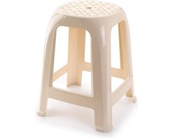 PlasticForte Keukenkrukje/opstapje - Handy Step - taupe - kunststof - 37 x 37 x 46 cm