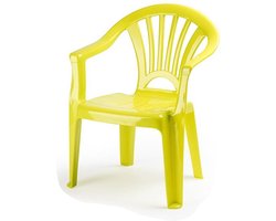 Plasticforte Kinderstoel - kunststof - lime groen - 35 x 28 x 50 cm - tuin/camping/slaapkamer