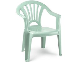 Plasticforte Kinderstoel - kunststof - mint groen - 35 x 28 x 50 cm - tuin/camping/slaapkamer