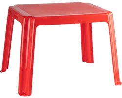 Plasticforte Kindertafel - kunststof - rood - 55 x 66 x 43 cm - camping - tuin - tafeltje