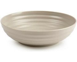Plasticforte Kommetjes - schaaltjes - dessert/ontbijt - kunststof - D19 x 5.5 cm - taupe