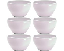 Plasticforte Kommetjes/schaaltjes - 12x - dessert/ontbijt - kunststof - D14 x 6.5 cm - Roze - 820 ML