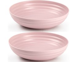Plasticforte - Kommetjes/Schaaltjes - 4x - kunststof - D22 x 5.5 cm - oudroze