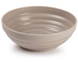 Plasticforte Kommetjes/schaaltjes - dessert/ontbijt - kunststof - D13x5 cm - taupe
