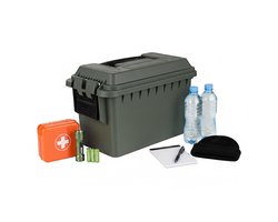 Plasticforte Nood Pakket opberg box kist - waterdicht - kunststof - 36 x 19 x 22 cm - 14 liter