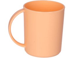 Plasticforte onbreekbare Drinkbekers - kunststof - 350 ml - oranje - kinderen - camping- mokken