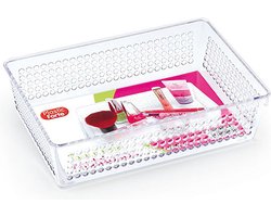 Plasticforte Opbergbakje - mandje - organizer - 23,5 x 15,5 cm - transparant