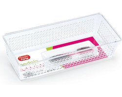 PlasticForte Opbergbakje - mandje - organizer - 26 x 11 cm - transparant