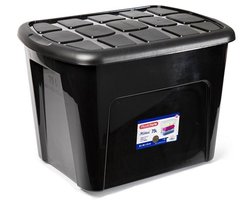 Plasticforte Opbergkist met deksel - Multi Purpose Box - 75 liter - 60x42x43 cm - kunststof - transparant