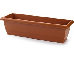 PlasticForte Plantenbak - bruin - rechthoekig - 60 x 20 x 16 cm - bloembak