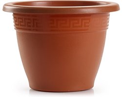 Plasticforte Plantenpot - terracotta bruin - 22x17 cm - bloempot - kunststof - rond