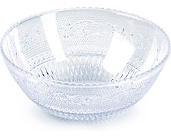 PlasticForte Schaaltje - kristal stijl - kommetje - 1x - kunststof - D13,5 x H5 cm