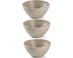 Plasticforte Schaaltjes - 6x - taupe - kunststof - 14 x 6.5 cm - kommen