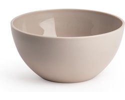 Plasticforte Schaaltjes - kunststof - kommetjes - dessert/ontbijt - D14 x H6 cm - taupe